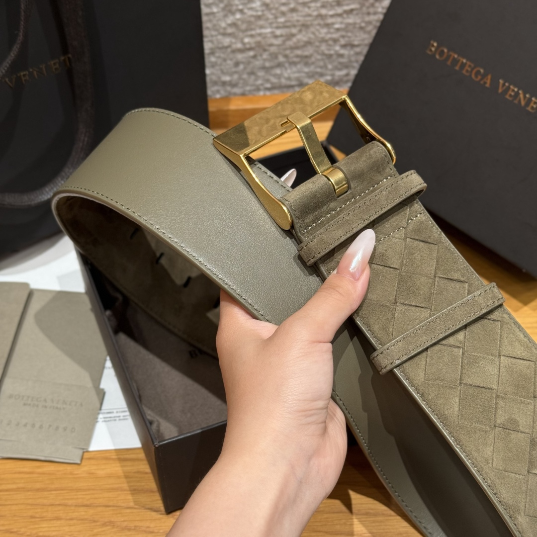 보테가베네타 인트레치아토 스웨이드 벨트 60mm 상세 이미지 8