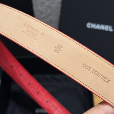 香家✨ Leather Belt with CC Charm,Crocodile Embossed Ca 香家✨ Leather Belt with CC Charm,Crocodile Embossed Ca