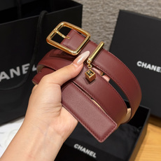 香家✨Leather Belt with CC Charm, Calfskin 30mm 带双C吊饰的皮 香家✨Leather Belt with CC Charm, Calfskin 30mm 带双C吊饰的皮