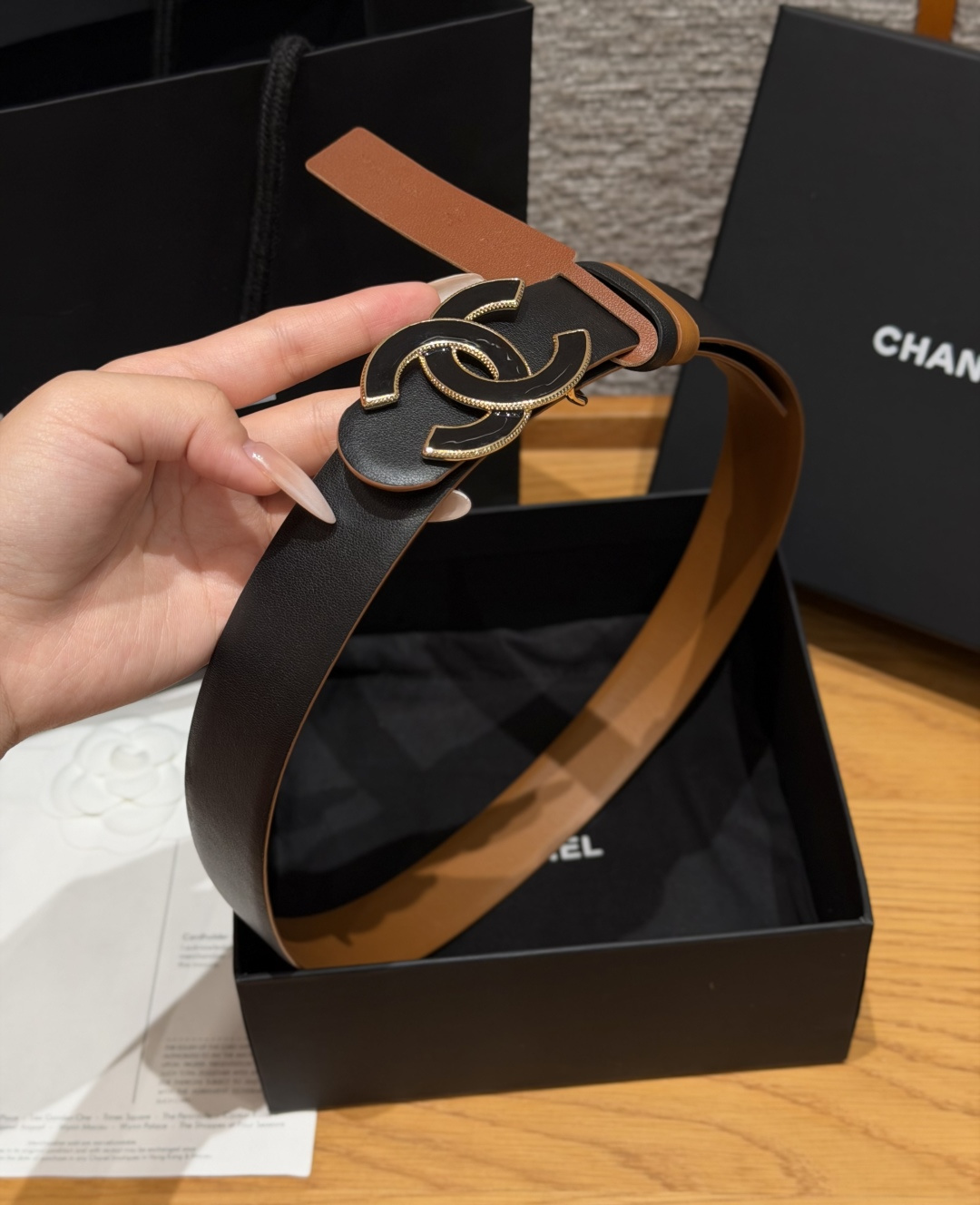 -香家✨双面小牛皮扣腰带系列 Ceinture 30 mm Réversible en Cuir de -香家✨双面小牛皮扣腰带系列 Ceinture 30 mm Réversible en Cuir de