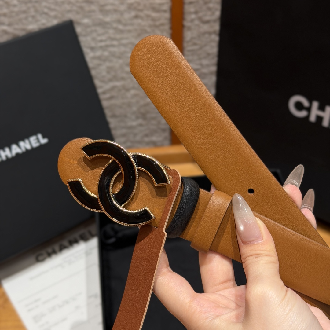 -香家✨双面小牛皮扣腰带系列 Ceinture 30 mm Réversible en Cuir de -香家✨双面小牛皮扣腰带系列 Ceinture 30 mm Réversible en Cuir de
