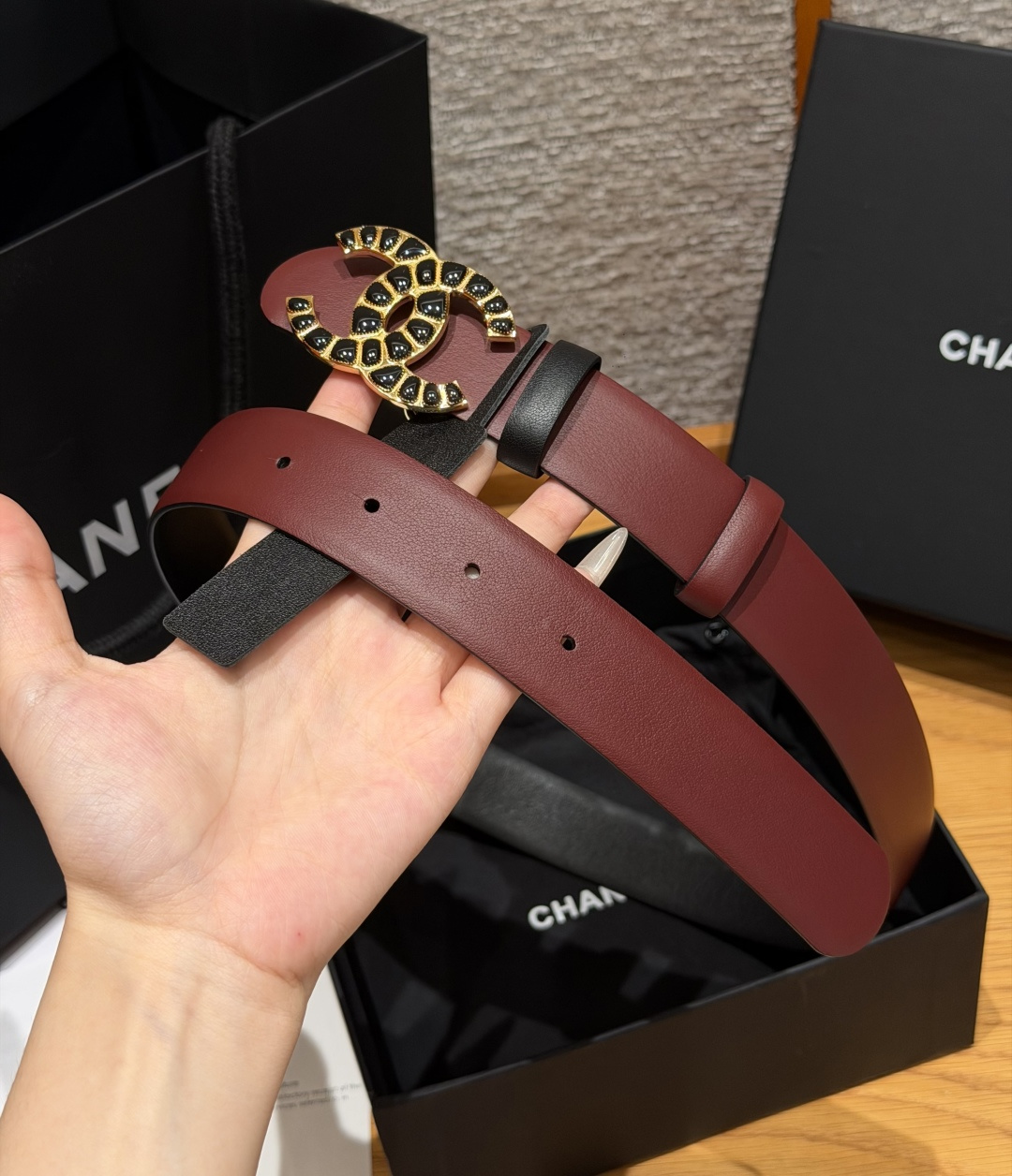-香家✨双面小牛皮扣腰带系列 Ceinture 30 mm Réversible en Cuir de -香家✨双面小牛皮扣腰带系列 Ceinture 30 mm Réversible en Cuir de