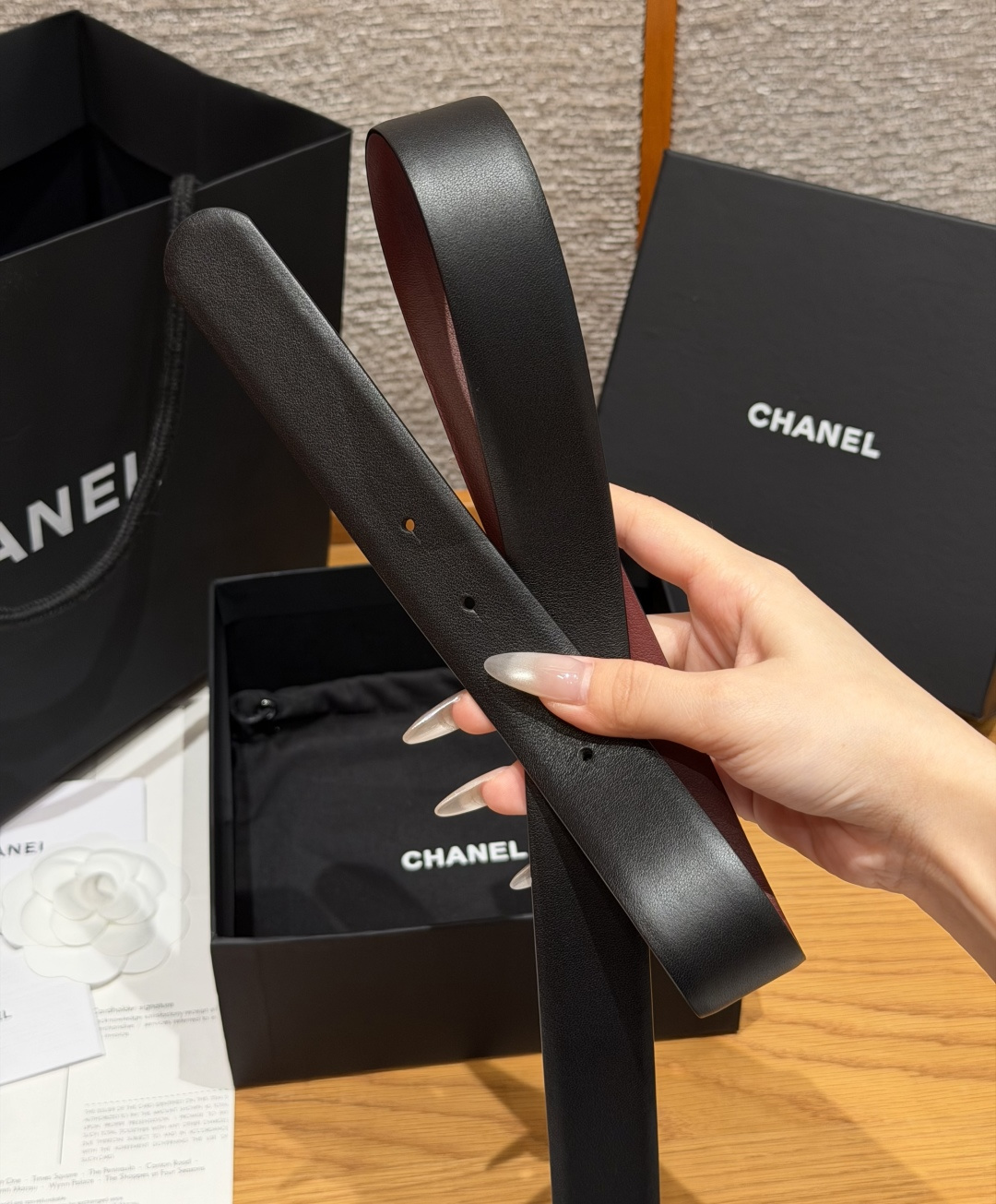 -香家✨双面小牛皮扣腰带系列 Ceinture 30 mm Réversible en Cuir de 