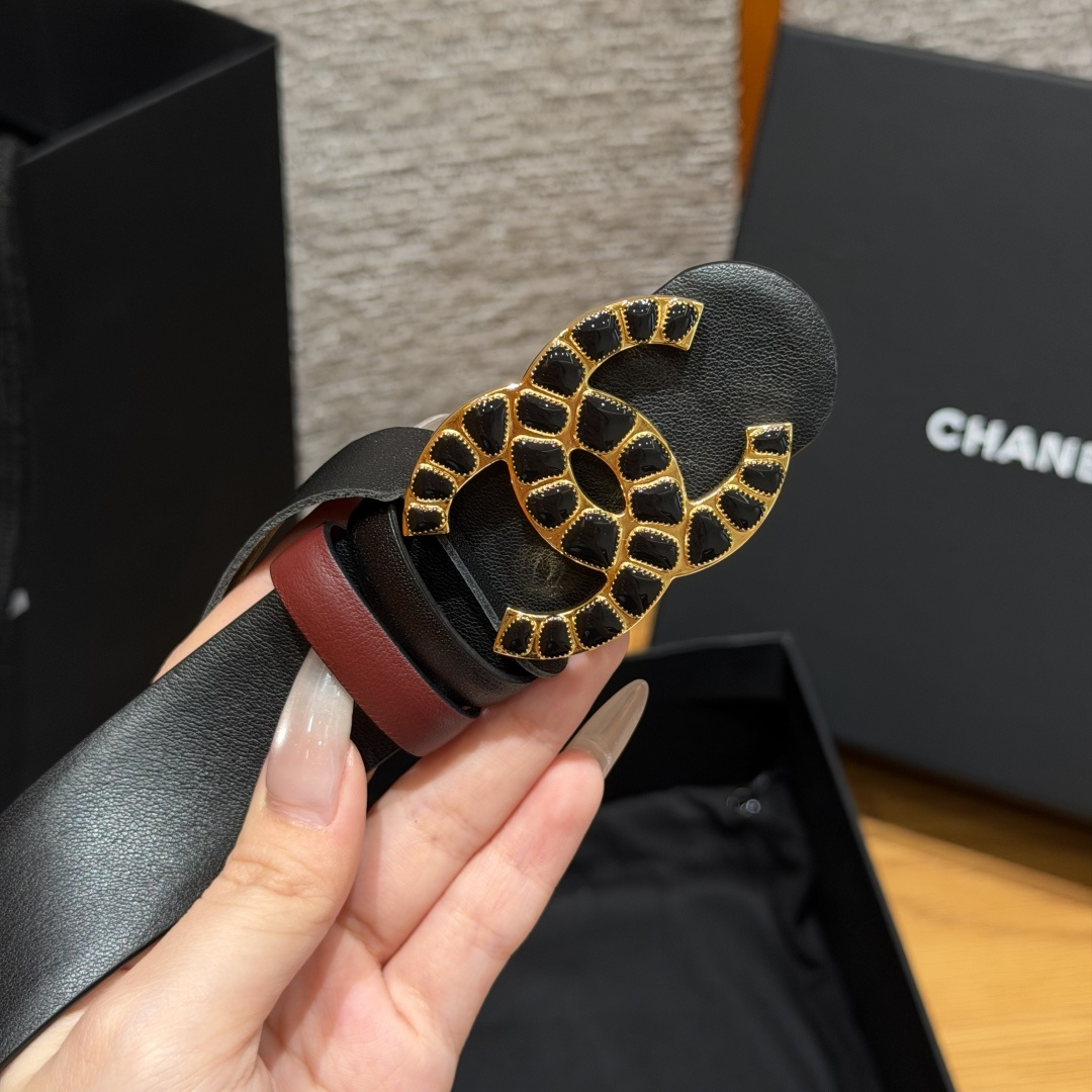 -香家✨双面小牛皮扣腰带系列 Ceinture 30 mm Réversible en Cuir de 