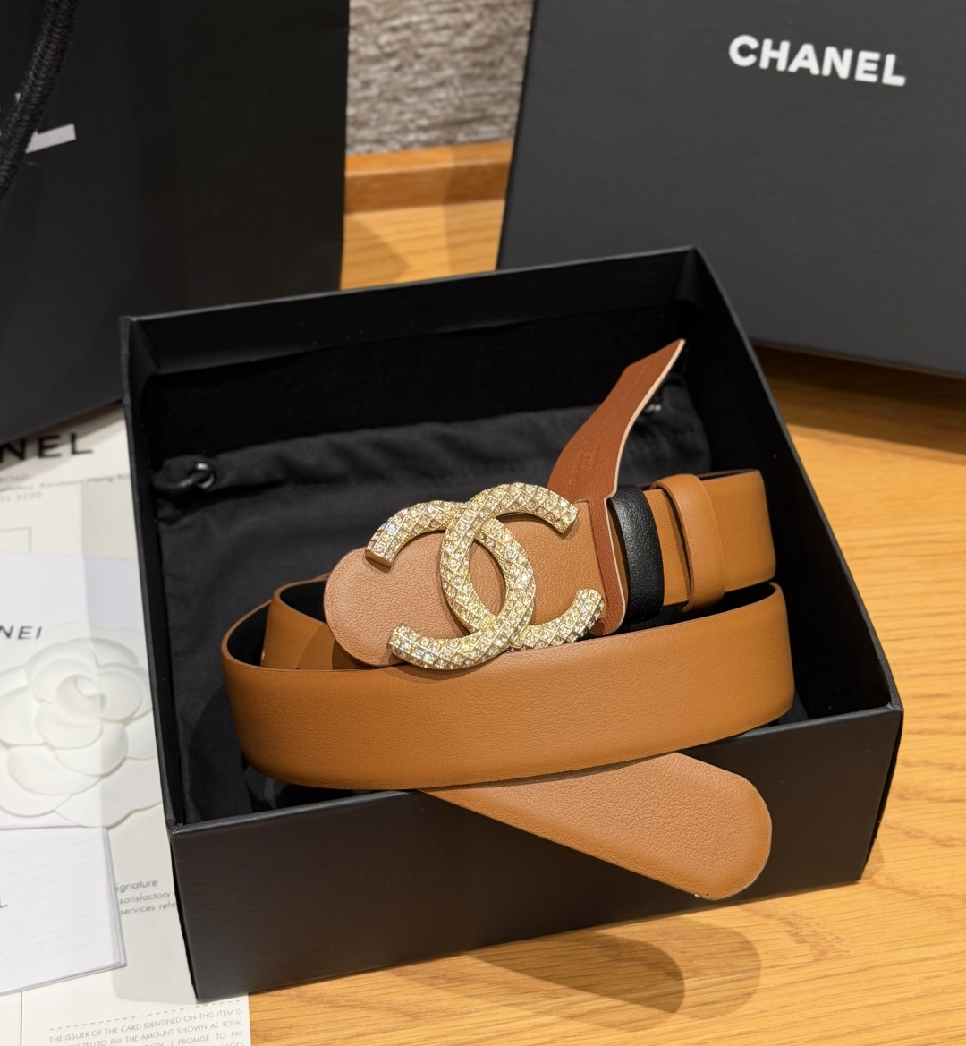 -香家✨双面小牛皮扣腰带系列 Ceinture 30 mm Réversible en Cuir de 