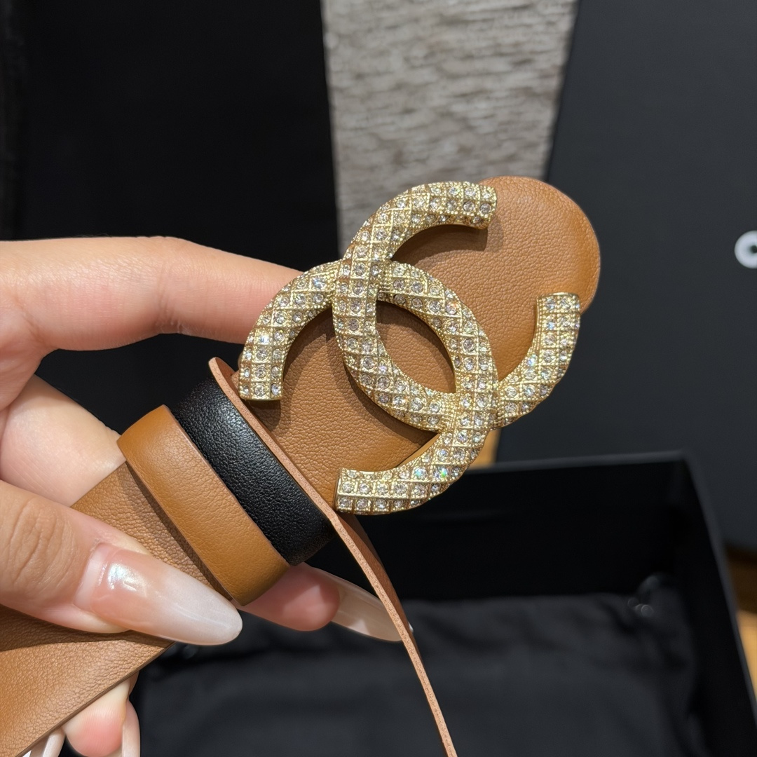 -香家✨双面小牛皮扣腰带系列 Ceinture 30 mm Réversible en Cuir de 