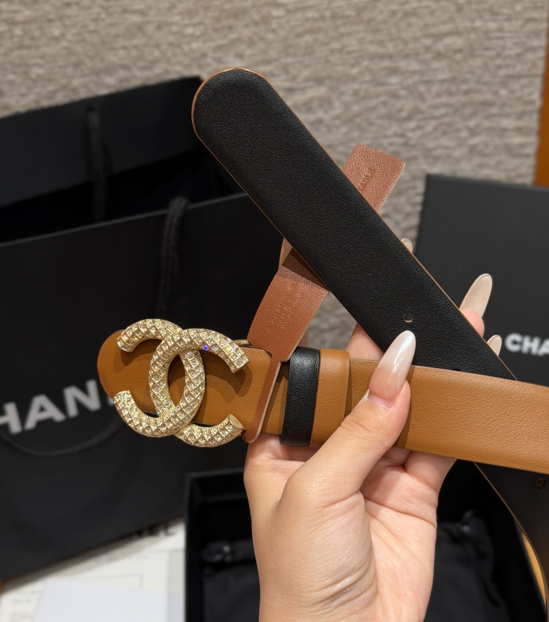 -香家✨双面小牛皮扣腰带系列 Ceinture 30 mm Réversible en Cuir de 