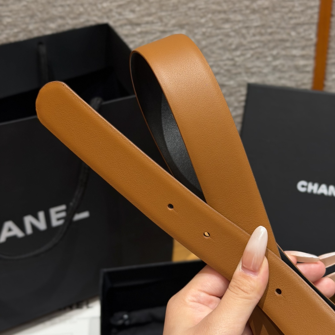 -香家✨双面小牛皮扣腰带系列 Ceinture 30 mm Réversible en Cuir de 
