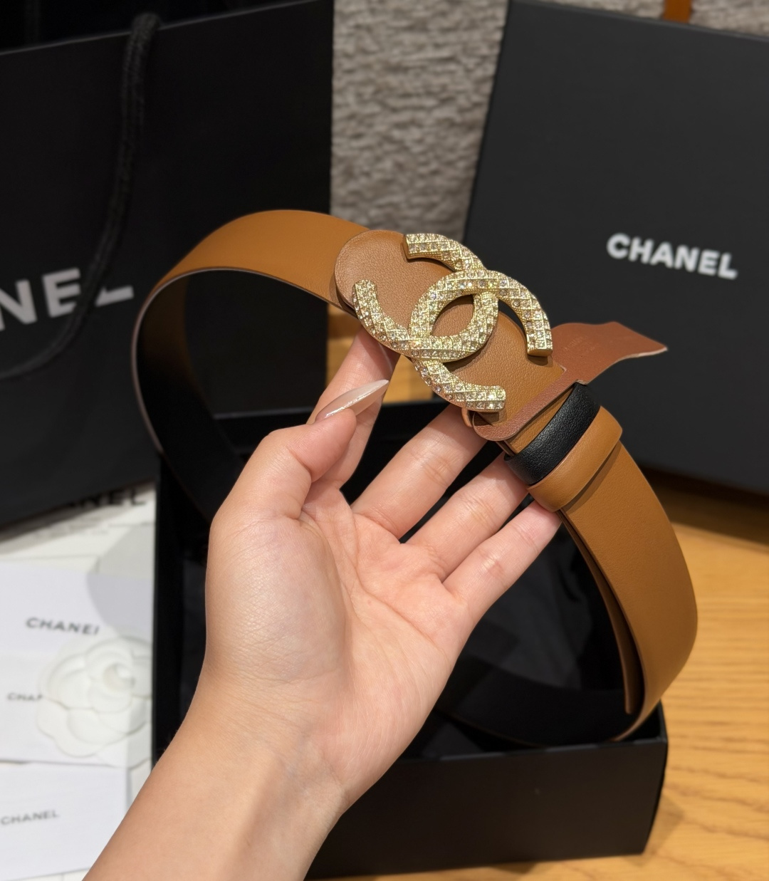 -香家✨双面小牛皮扣腰带系列 Ceinture 30 mm Réversible en Cuir de 