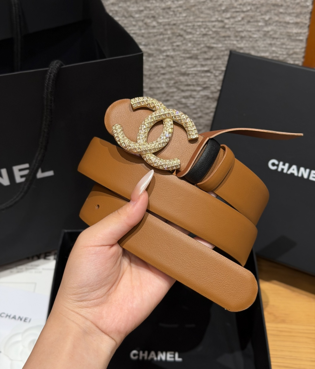 -香家✨双面小牛皮扣腰带系列 Ceinture 30 mm Réversible en Cuir de 