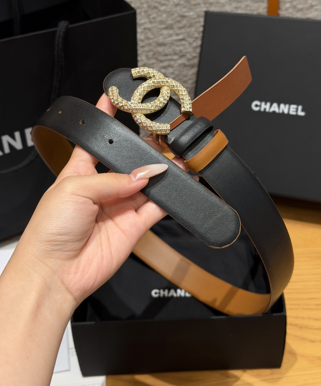 -香家✨双面小牛皮扣腰带系列 Ceinture 30 mm Réversible en Cuir de 