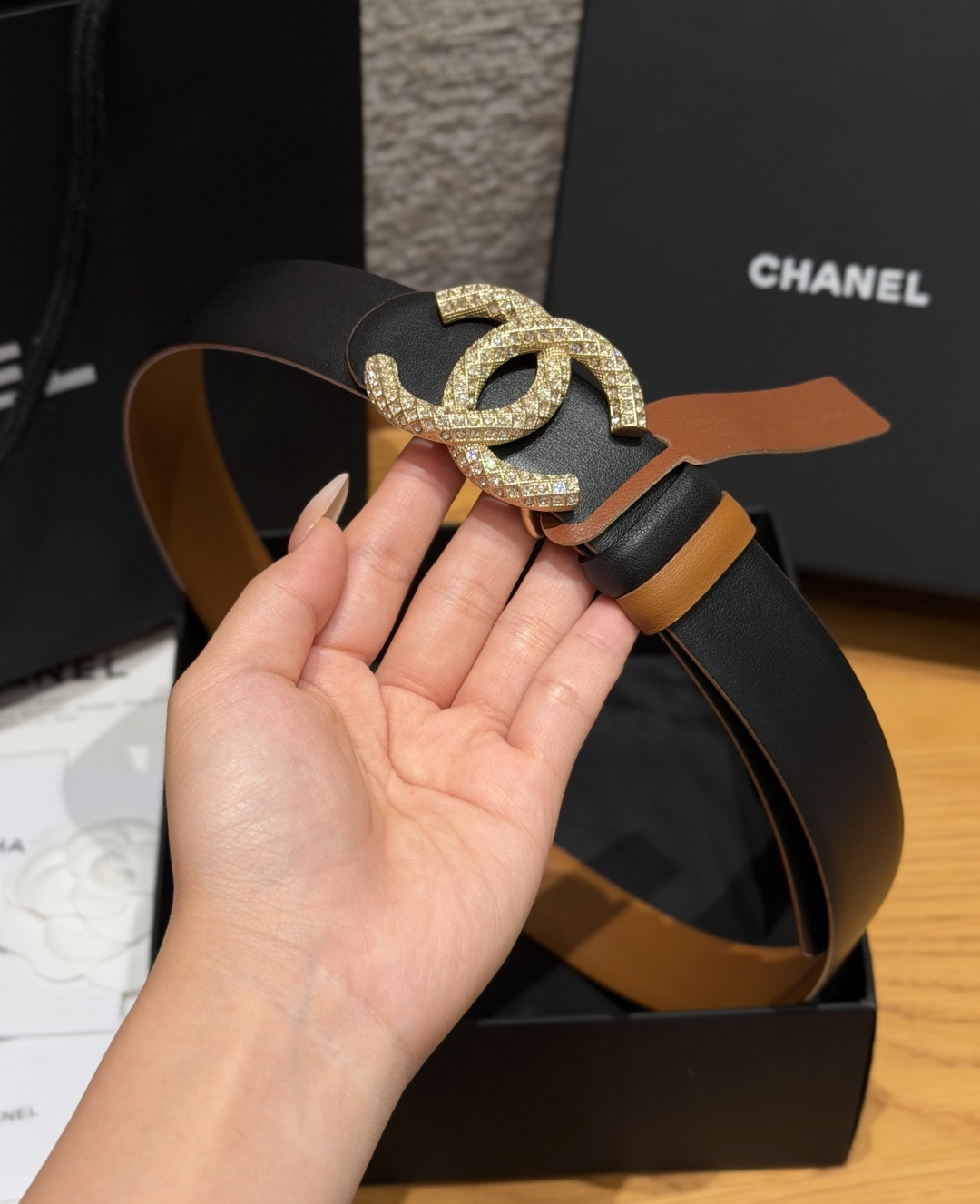 -香家✨双面小牛皮扣腰带系列 Ceinture 30 mm Réversible en Cuir de 