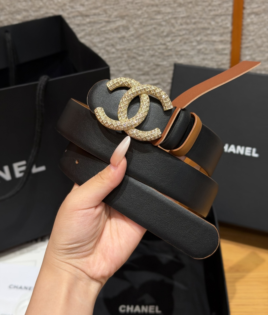 -香家✨双面小牛皮扣腰带系列 Ceinture 30 mm Réversible en Cuir de 