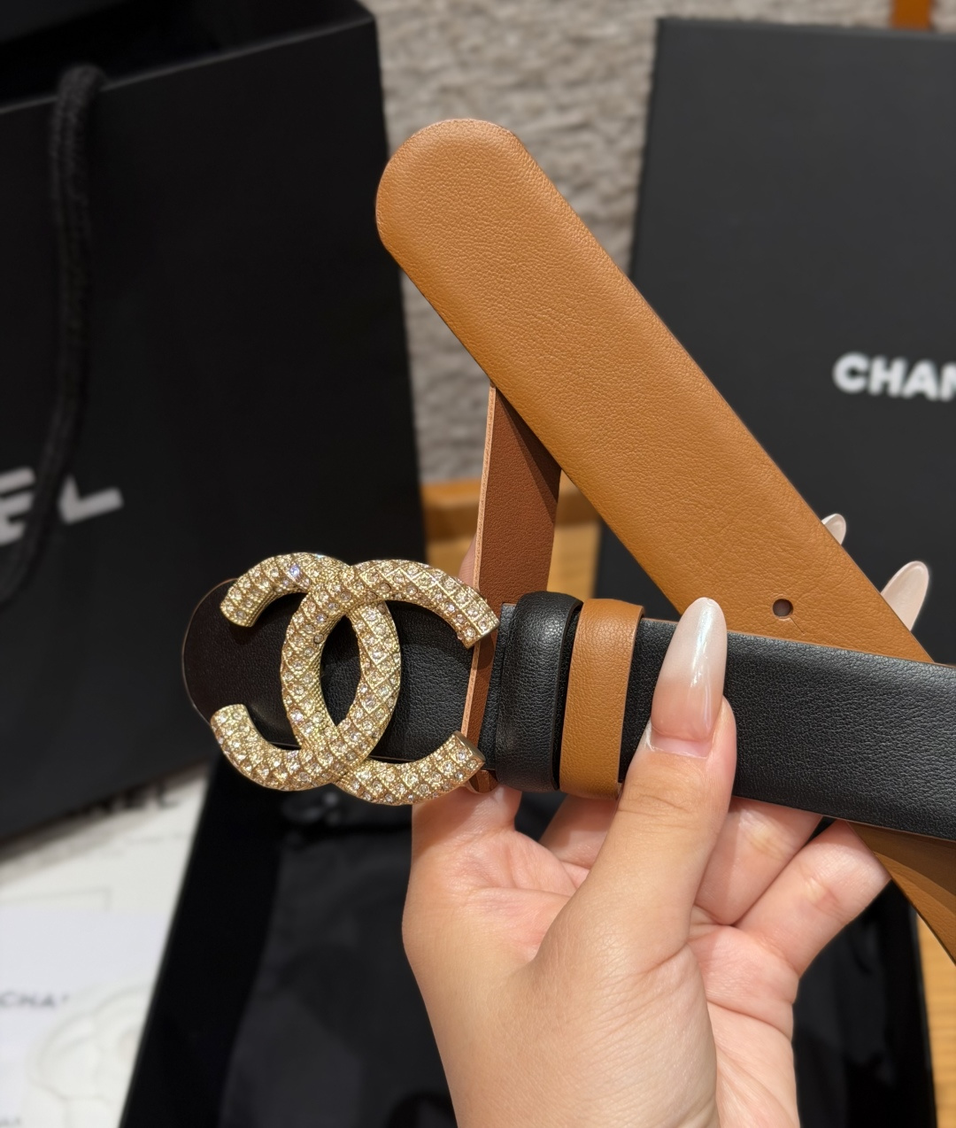 -香家✨双面小牛皮扣腰带系列 Ceinture 30 mm Réversible en Cuir de 
