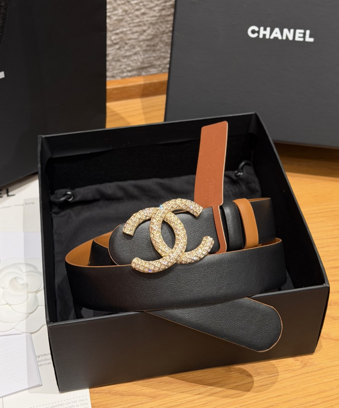-香家✨双面小牛皮扣腰带系列 Ceinture 30 mm Réversible en Cuir de 