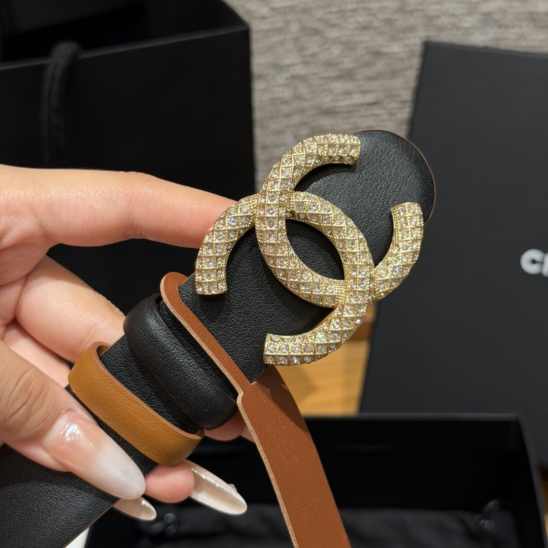 -香家✨双面小牛皮扣腰带系列 Ceinture 30 mm Réversible en Cuir de 