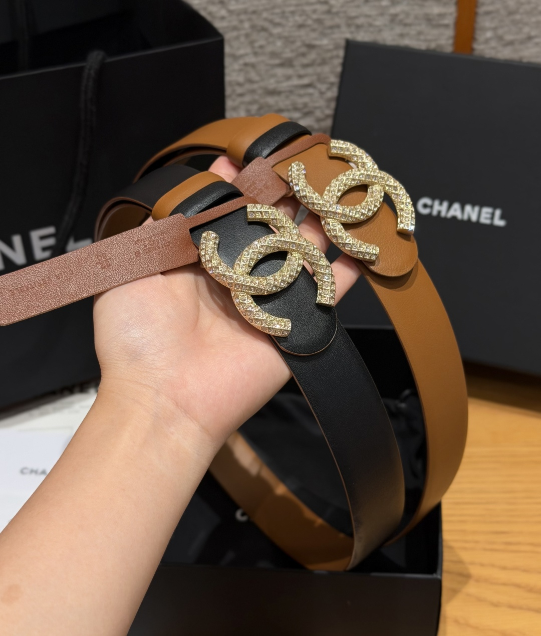 -香家✨双面小牛皮扣腰带系列 Ceinture 30 mm Réversible en Cuir de 