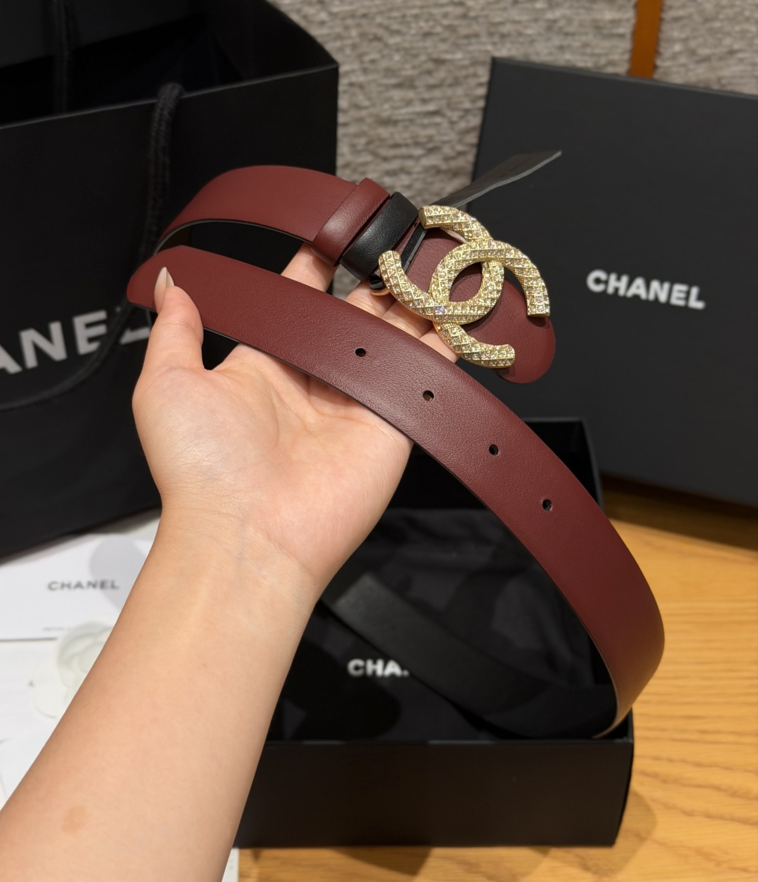 -香家✨双面小牛皮扣腰带系列 Ceinture 30 mm Réversible en Cuir de 