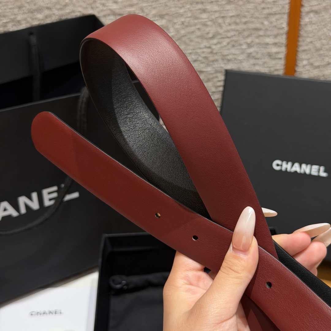 -香家✨双面小牛皮扣腰带系列 Ceinture 30 mm Réversible en Cuir de 