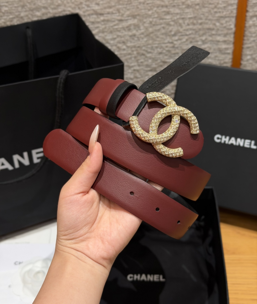 -香家✨双面小牛皮扣腰带系列 Ceinture 30 mm Réversible en Cuir de 