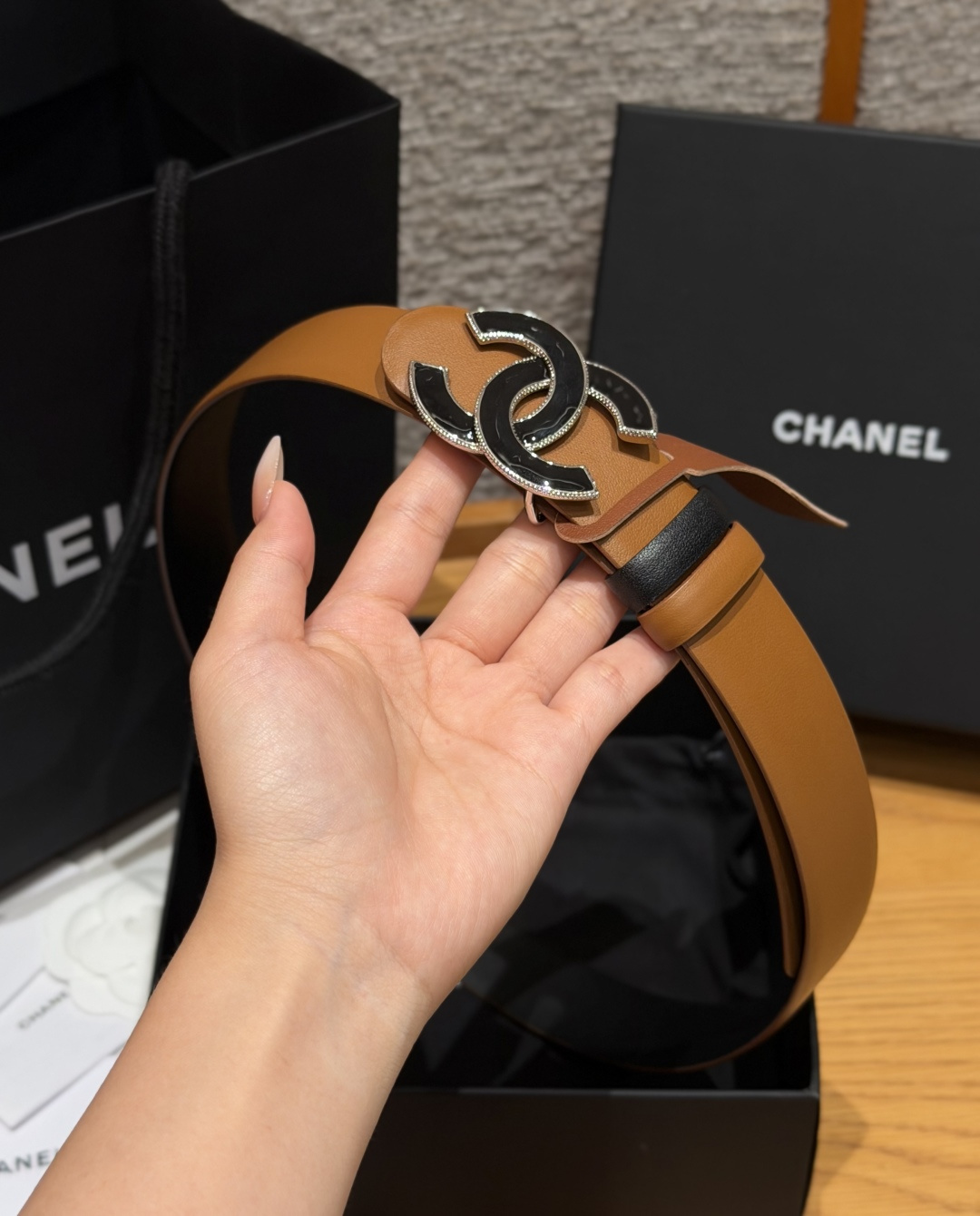-香家✨双面小牛皮扣腰带系列 Ceinture 30 mm Réversible en Cuir de -香家✨双面小牛皮扣腰带系列 Ceinture 30 mm Réversible en Cuir de