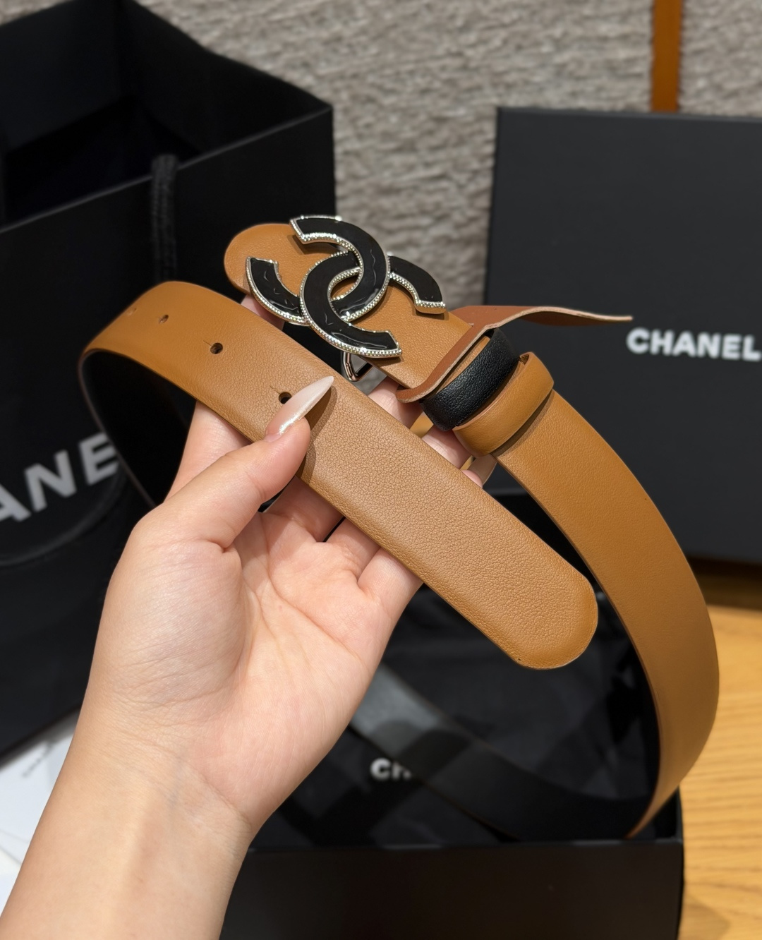 -香家✨双面小牛皮扣腰带系列 Ceinture 30 mm Réversible en Cuir de -香家✨双面小牛皮扣腰带系列 Ceinture 30 mm Réversible en Cuir de