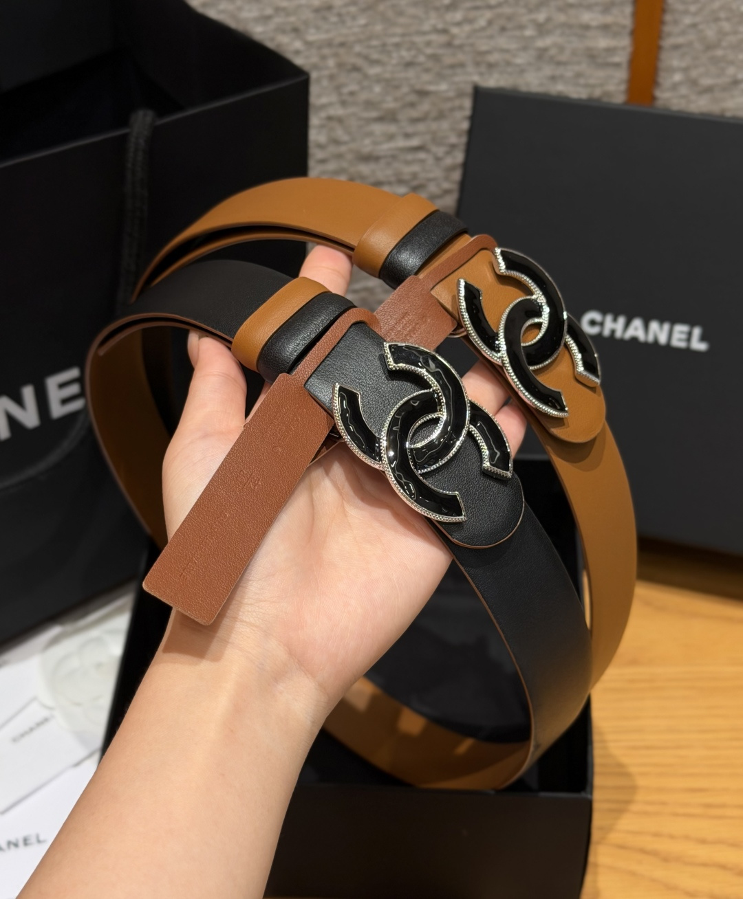 -香家✨双面小牛皮扣腰带系列 Ceinture 30 mm Réversible en Cuir de 