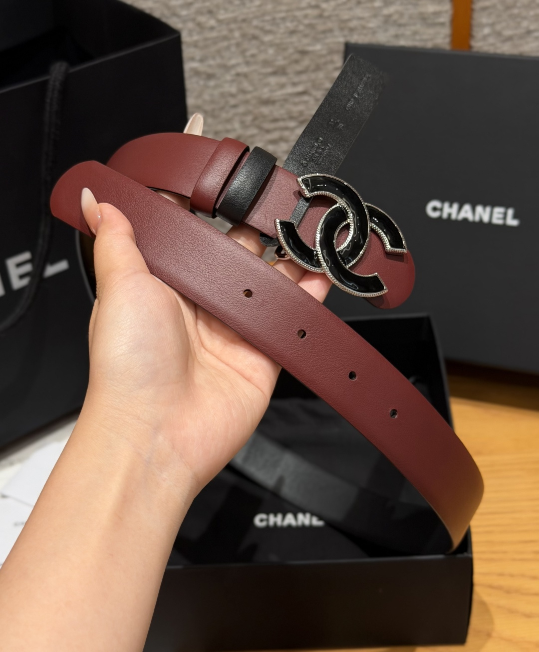 -香家✨双面小牛皮扣腰带系列 Ceinture 30 mm Réversible en Cuir de -香家✨双面小牛皮扣腰带系列 Ceinture 30 mm Réversible en Cuir de