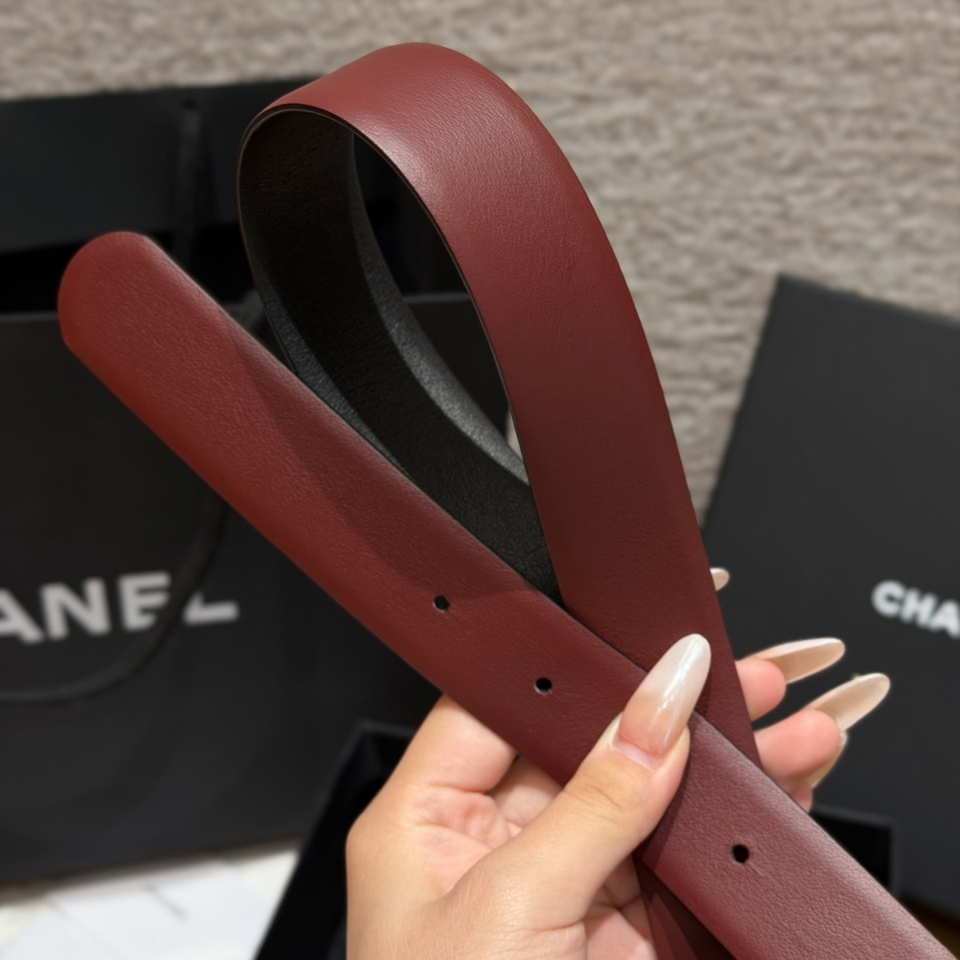 -香家✨双面小牛皮扣腰带系列 Ceinture 30 mm Réversible en Cuir de 