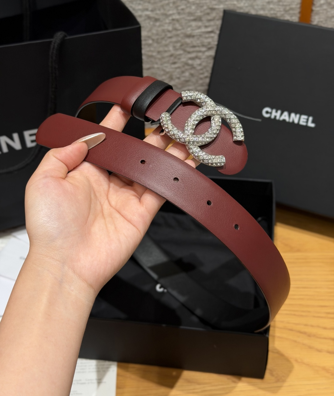 -香家✨双面小牛皮扣腰带系列 Ceinture 30 mm Réversible en Cuir de 