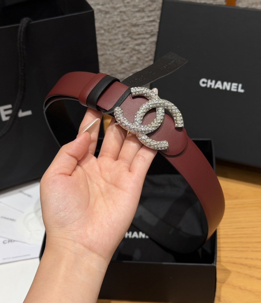 -香家✨双面小牛皮扣腰带系列 Ceinture 30 mm Réversible en Cuir de 