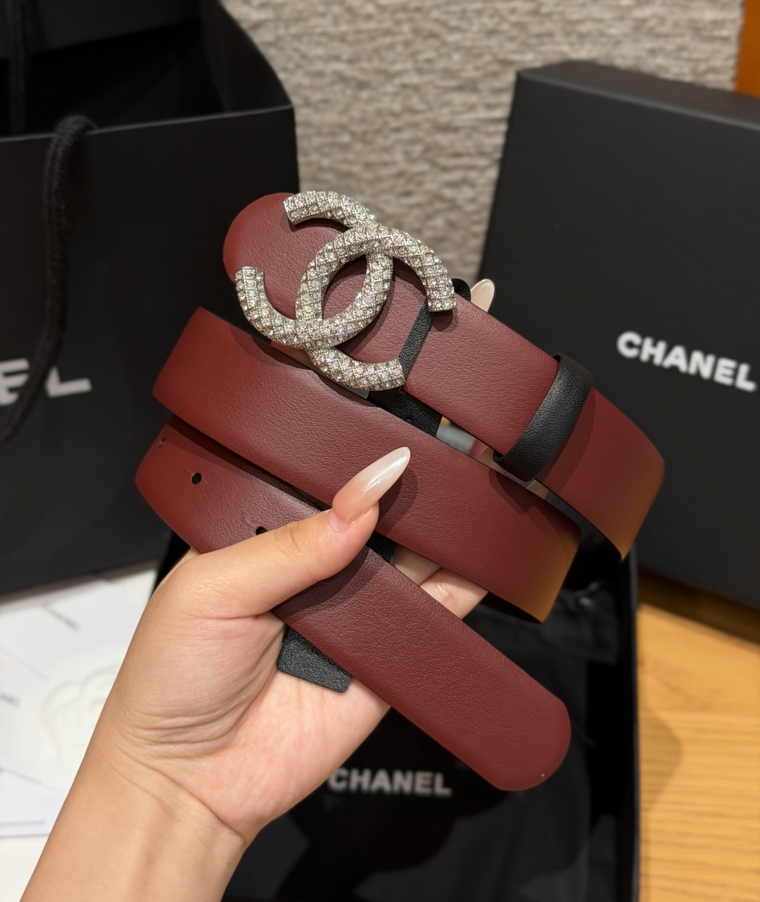 -香家✨双面小牛皮扣腰带系列 Ceinture 30 mm Réversible en Cuir de 