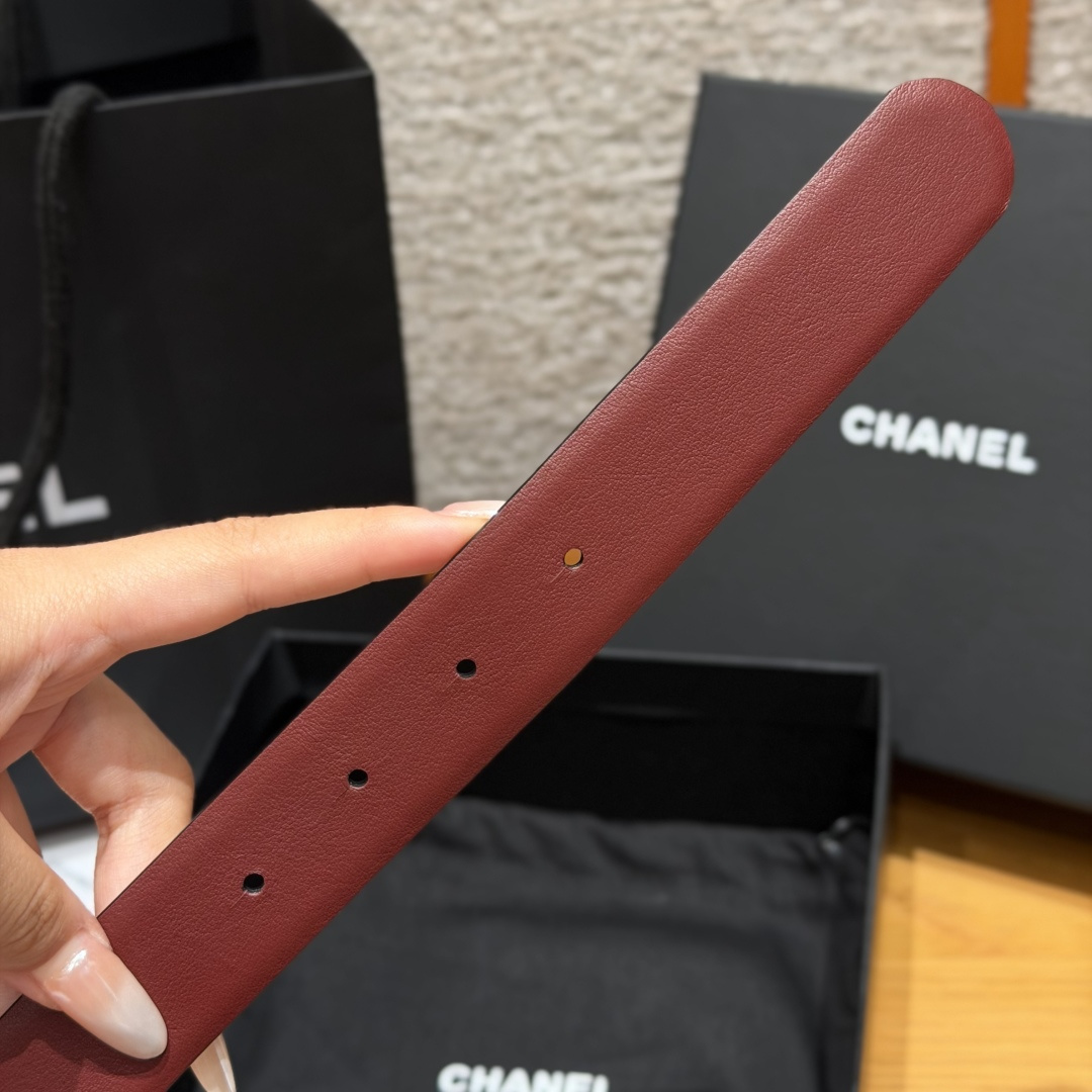 -香家✨双面小牛皮扣腰带系列 Ceinture 30 mm Réversible en Cuir de 