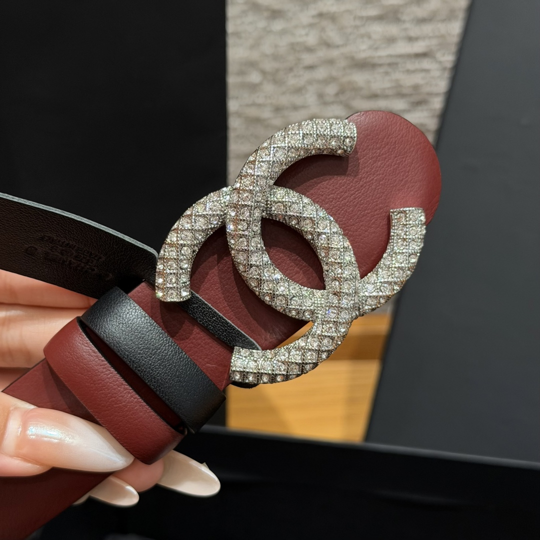 -香家✨双面小牛皮扣腰带系列 Ceinture 30 mm Réversible en Cuir de 