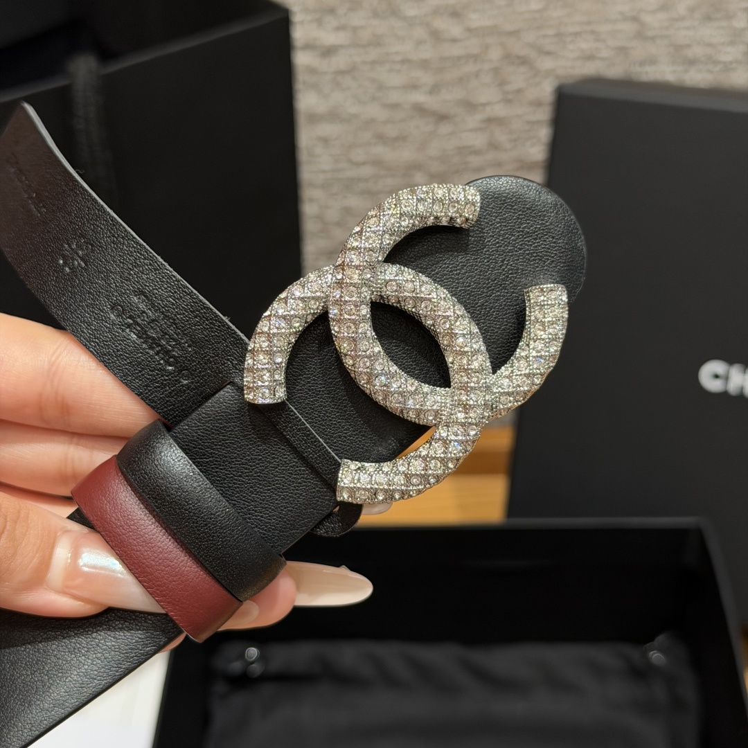 -香家✨双面小牛皮扣腰带系列 Ceinture 30 mm Réversible en Cuir de 