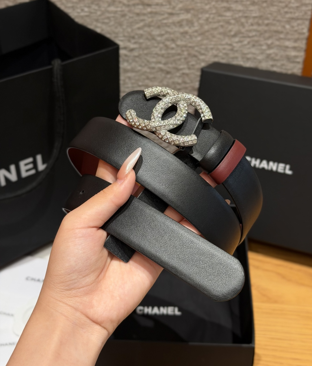 -香家✨双面小牛皮扣腰带系列 Ceinture 30 mm Réversible en Cuir de 