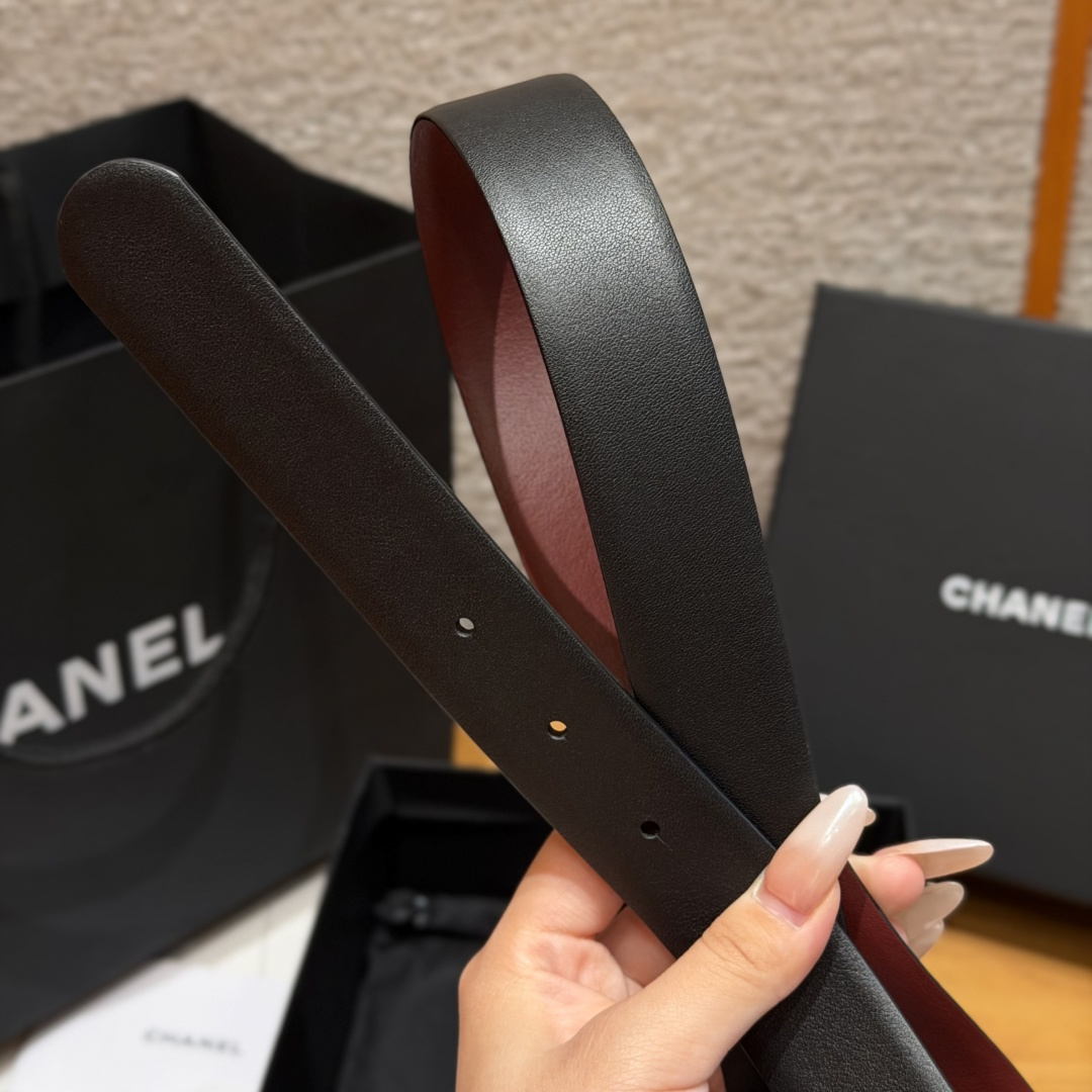 -香家✨双面小牛皮扣腰带系列 Ceinture 30 mm Réversible en Cuir de 