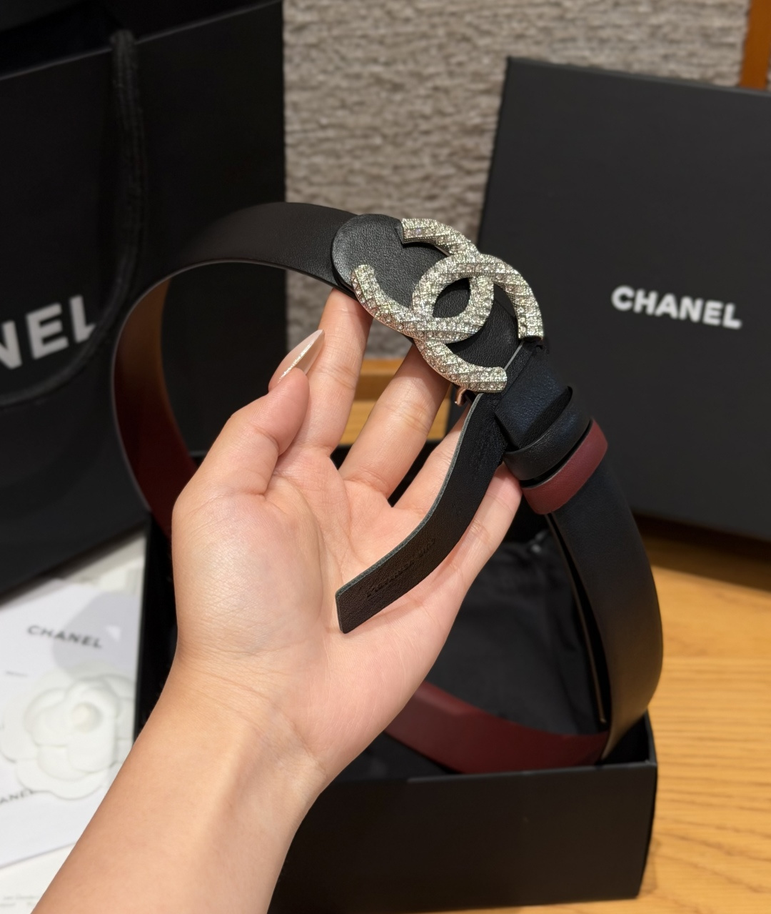 -香家✨双面小牛皮扣腰带系列 Ceinture 30 mm Réversible en Cuir de 