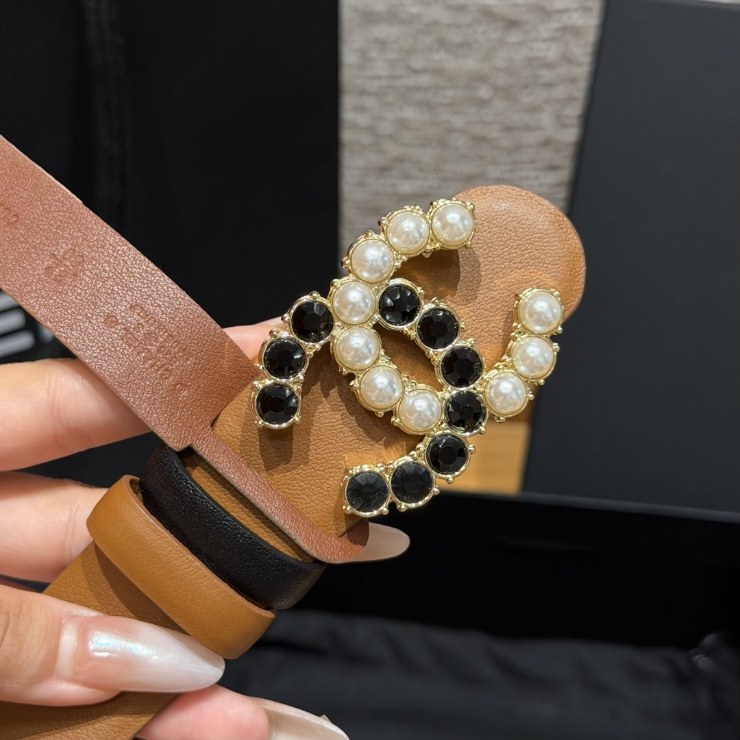-香家✨双面小牛皮扣腰带系列 Ceinture 30 mm Réversible en Cuir de -香家✨双面小牛皮扣腰带系列 Ceinture 30 mm Réversible en Cuir de