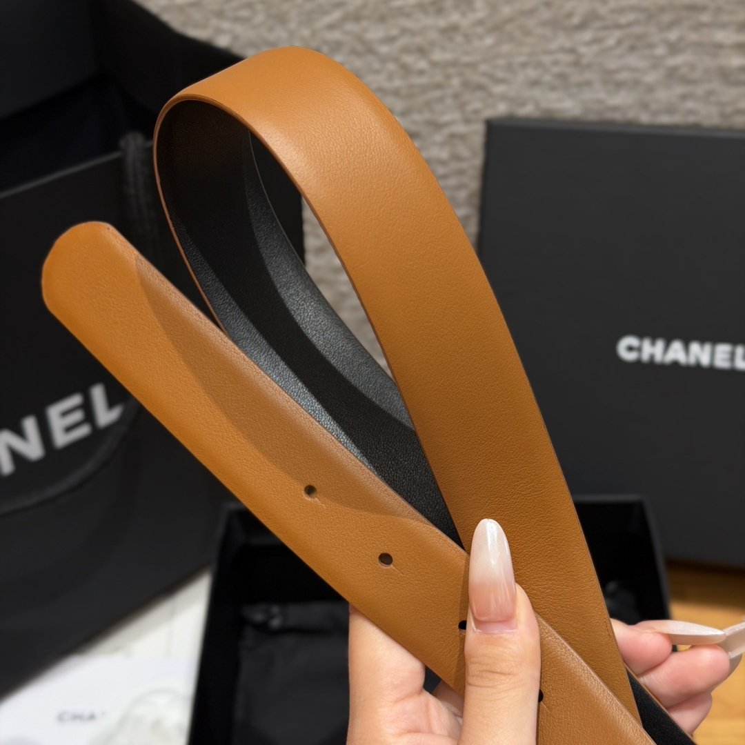-香家✨双面小牛皮扣腰带系列 Ceinture 30 mm Réversible en Cuir de -香家✨双面小牛皮扣腰带系列 Ceinture 30 mm Réversible en Cuir de