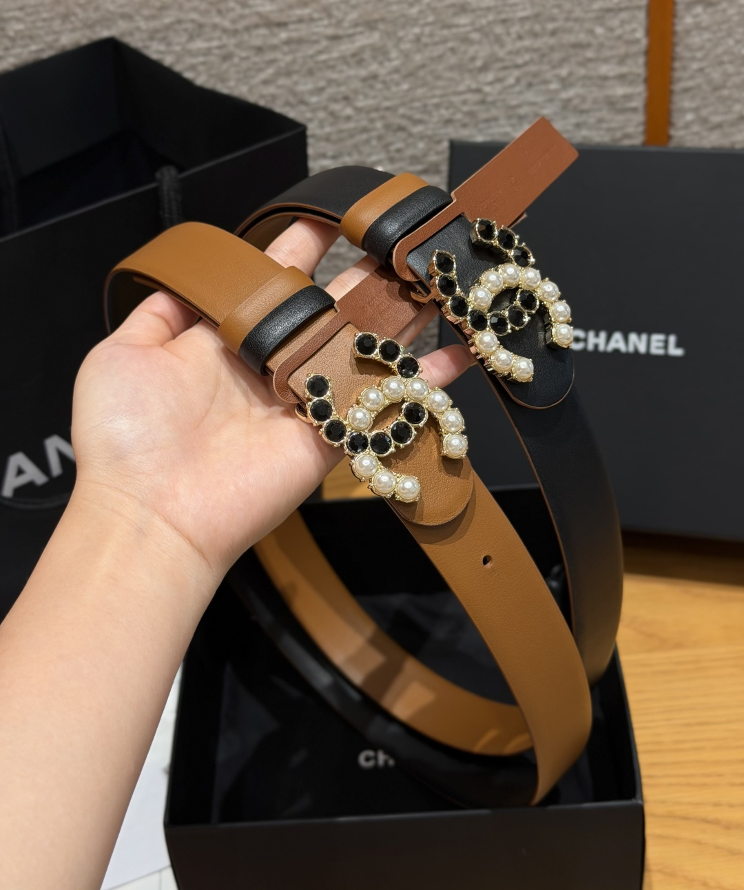 -香家✨双面小牛皮扣腰带系列 Ceinture 30 mm Réversible en Cuir de 