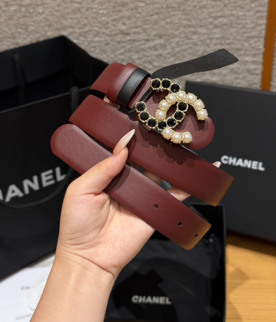 -香家✨双面小牛皮扣腰带系列 Ceinture 30 mm Réversible en Cuir de -香家✨双面小牛皮扣腰带系列 Ceinture 30 mm Réversible en Cuir de