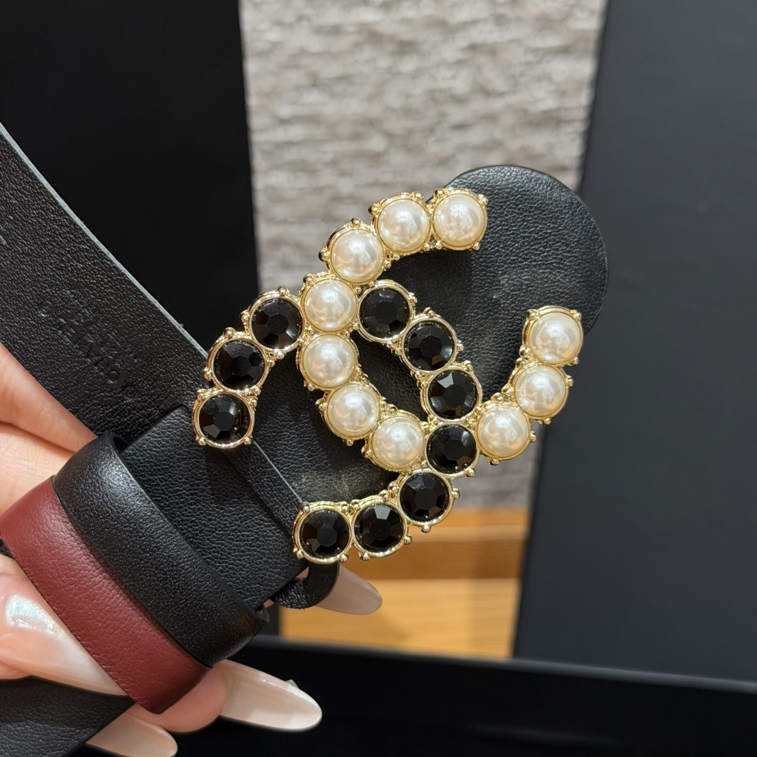 -香家✨双面小牛皮扣腰带系列 Ceinture 30 mm Réversible en Cuir de 