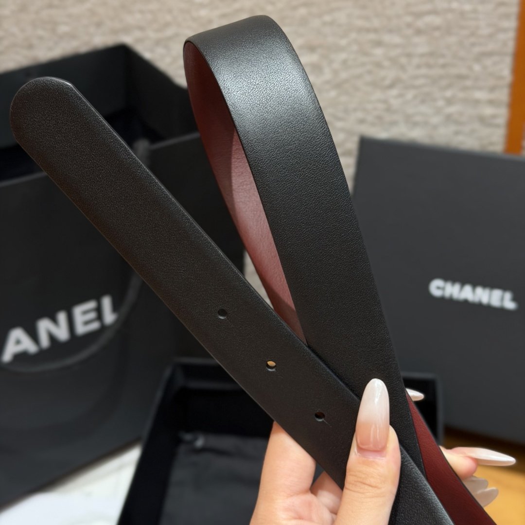 -香家✨双面小牛皮扣腰带系列 Ceinture 30 mm Réversible en Cuir de 