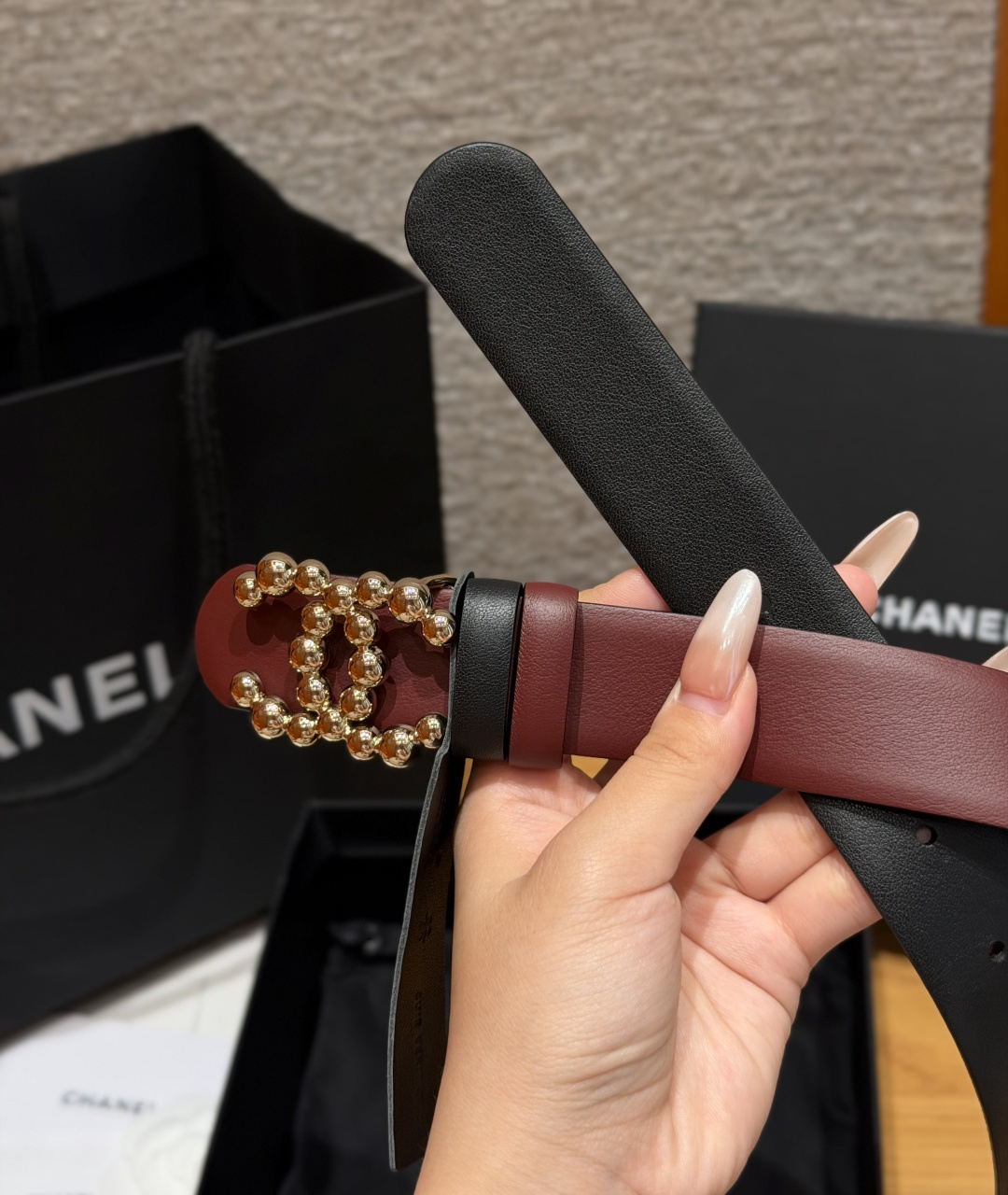 -香家✨双面小牛皮扣腰带系列 Ceinture 30 mm Réversible en Cuir de 