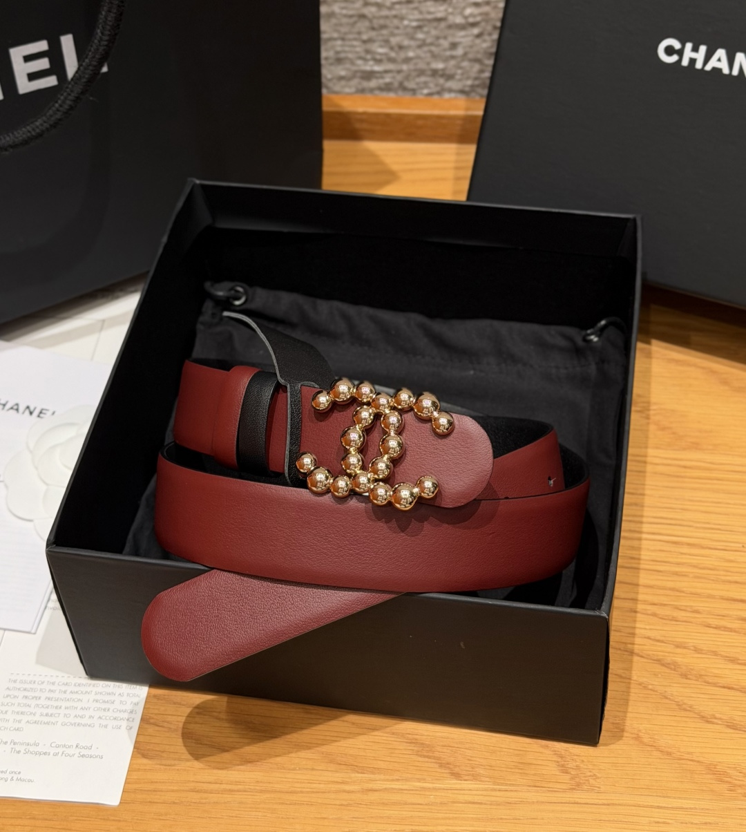 -香家✨双面小牛皮扣腰带系列 Ceinture 30 mm Réversible en Cuir de 
