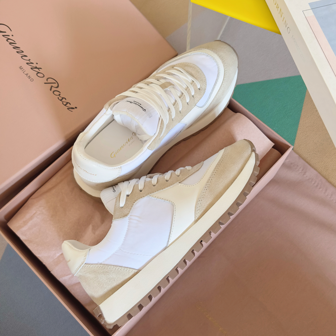Gianvito Rossi Gravel Series Velvet Sneakers with Thick Base for Leisure Couple. - 图片 4