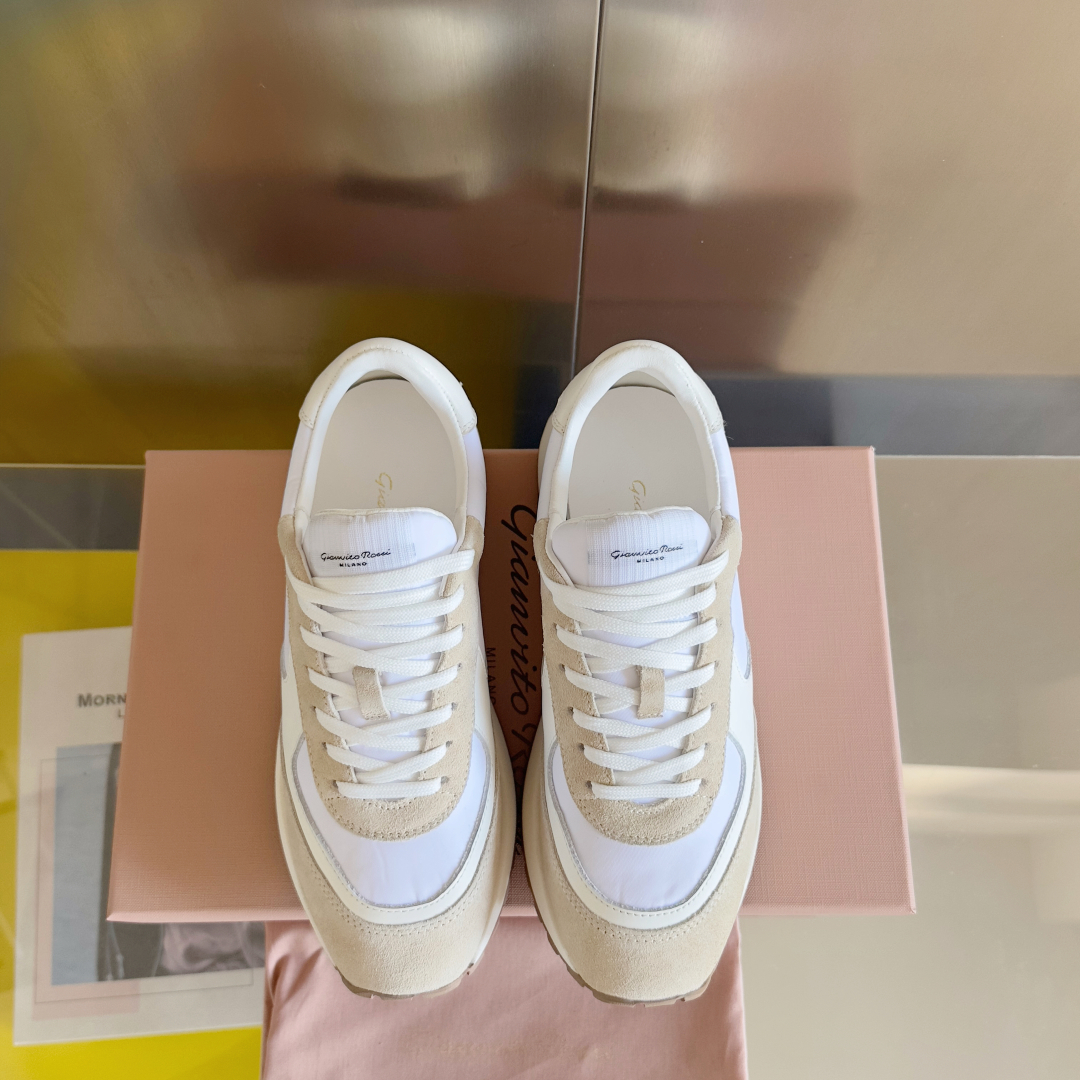 Gianvito Rossi Gravel Series Velvet Sneakers with Thick Base for Leisure Couple. - 图片 7