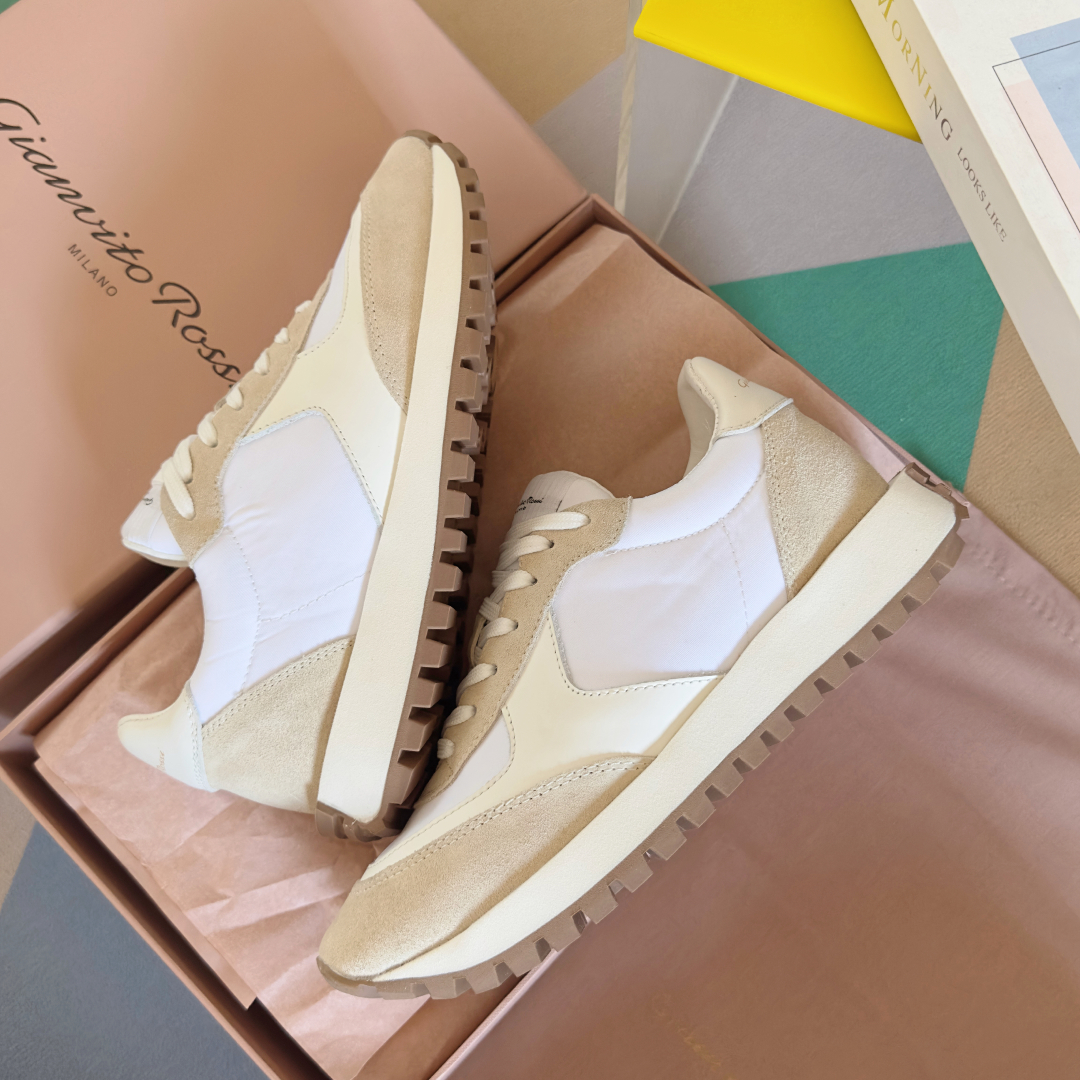 Gianvito Rossi Gravel Series Velvet Sneakers with Thick Base for Leisure Couple. - 图片 6