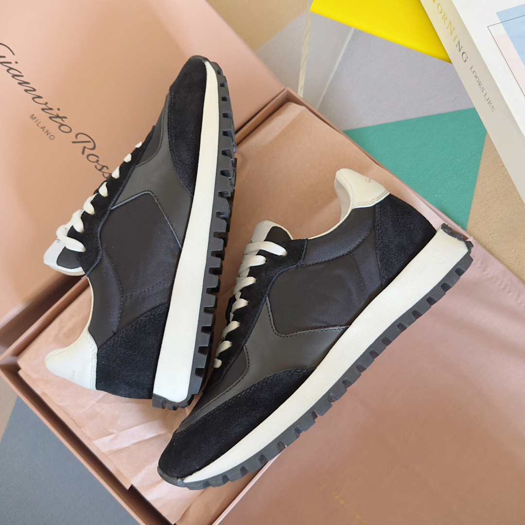 Gianvito Rossi Gravel Series Velvet Sneakers Review: Stylish Couple Shoes with Thick Base - 图片 6